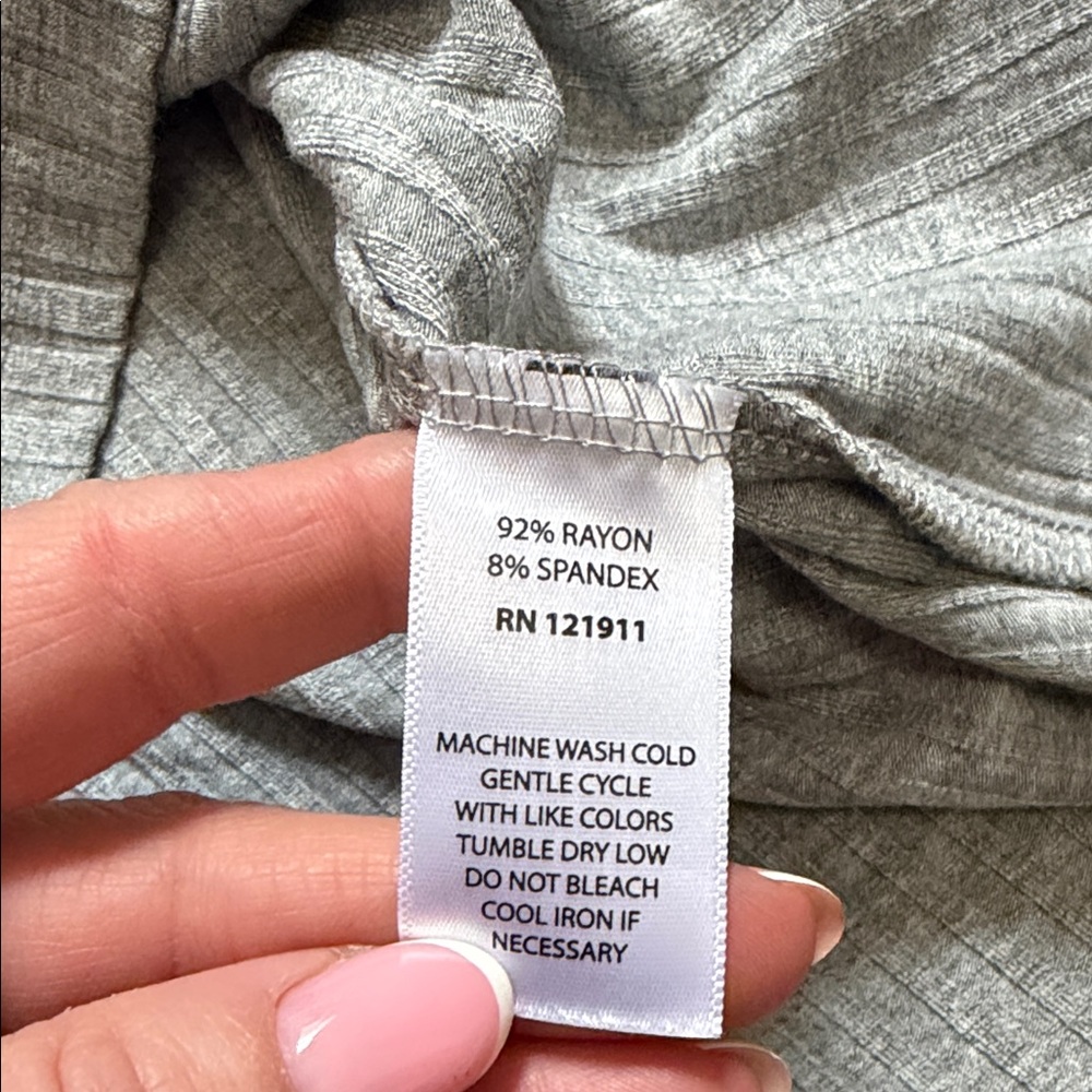 LNA Heather Gray Ribbed Top - Picture 6 of 6